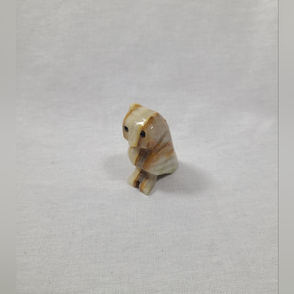 Owl Quartz Marble small Figurine Sculpture Figurine